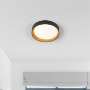 Nova Luce Stake - plafondlamp - Ø 45 x 8 cm - 40W dimbare LED incl. - zandzwart