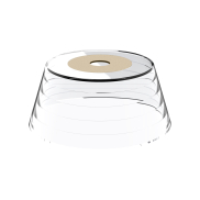 Century Italia Opera - optionele cover voor A37075 - Ø13,5 x 6 cm - transparant golvend