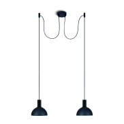 ONE Light E27 Round 2L - hanglamp - Ø 20 x 219,5 cm - zwart