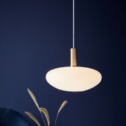 Nordlux Alton - hanglamp - Ø 35 x 330 cm - opaal wit en messing of zwart