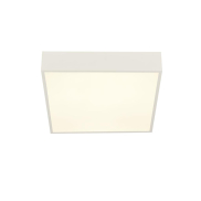 Searchlight Zeus - plafondlamp - 30 x 30 x 6 cm - 16W LED incl. - IP44 - wit en opaal