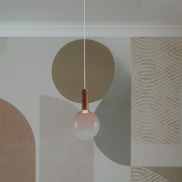 Nova Luce Nostos - hanglamp - Ø 25 x 170 cm - 6W dimbare LED incl. - roze en goud