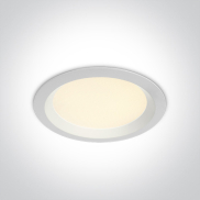 ONE Light UGR19 CCT V Range - inbouw plafondverlichting - Ø 190 mm, Ø 170 mm inbouwmaat - 20W LED incl. - IP44 - wit