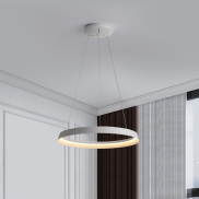 Nova Luce Ormi - hanglamp - Ø 60 x 150 cm - 52W dimbare LED incl. - zandwit