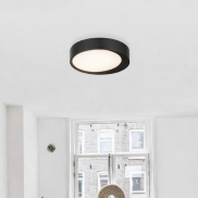 Nova Luce Oby - plafondlamp - Ø 60 x 12 cm - 60W dimbare LED incl. - zandzwart