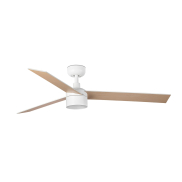 Faro Rudder Tek 3 L - plafondventilator met licht - Ø 132 cm - mat wit - 4000K