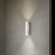 Nova Luce Torrin - buiten wandverlichting - Ø 4,5 x 23 x 7,5 cm - 6W LED incl. - IP65 - zandwit