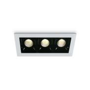 ONE Light Shop Square Boxes - inbouwspot - 106 x 45 mm, 97 x 36 mm inbouwmaat  - 3 x 2W dimbare LED incl. - wit