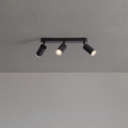 Nova Luce Mao - opbouwspot 3L - 5,5 x 16,5 x 38 cm - IP44 - zandzwart