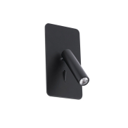 Faro Suau - inbouw wandverlichting met schakelaar - 9,5 x 17 cm - 3W LED incl. - mat zwart