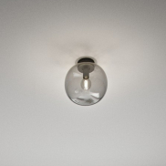 Nordlux Alton - plafondverlichting - Ø 27,5 x 24 cm - zwart en gerookt glas