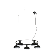 Faro Tatawin S - hanglamp - Ø 90 x 100 x 210 cm - satijnzwart en glanszwart