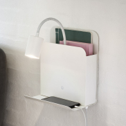Nordlux Roomi - wandlamp met schakelaar en dubbele USB-poort - 16,5 x 24,8 x 28,2 cm - wit