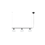 Faro Tatawin S - hanglamp - 100 x 18,4 x 210 cm - satijnzwart en glanswit