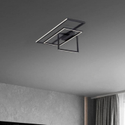 Nova Luce Clea - plafondlamp - 92 × 38,5 × 26 cm - 31W dimbare LED incl. zandzwart