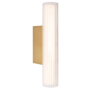 Maxlight Fayette - opbouw wandlamp - 12 x 6 x 31 cm - 6W LED incl. - IP44 - goud