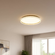 Nova Luce Willow - plafondlamp - Ø 60 x 6 cm - 52W LED incl. - goud