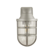 Searchlight Seaside - buiten wandlamp - 11 x 21 cm - IP44 - zilver