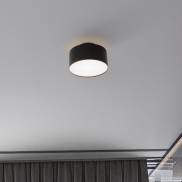 Nova Luce Ozen - plafondlamp - Ø 14 x 8,8 cm - 24W LED incl. - zandzwart