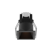 Nova Luce Bree - inbouwspot - 56 x 56 mm, 50 x 50 mm inbouwmaat - 7W LED incl. - IP32 - zwart