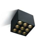 ONE Light Dark Light Ceiling Tubes - plafondverlichting - 9,5 x 9,5 x 8,4 cm - 20W LED incl. - zwart