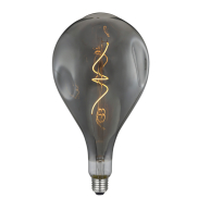 Daylight Italia Bumped LED lamp - Ø 16,5 x 30 cm - E27 - 5W dimbaar - 1800K - gerookt
