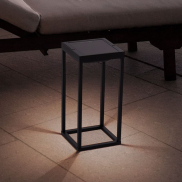 Nova Luce Tegolo - draagbare tafellamp op zonne-energie met USB-poort - 15,1 x 39,2 x 16,6 cm - 2W LED incl. -  IP54 - donker antraciet