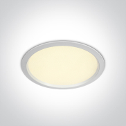 ONE Light UGR19 CCT V Range - inbouw plafondverlichting - Ø 240 mm, Ø 210 mm inbouwmaat - 30W LED incl. - IP44 - wit