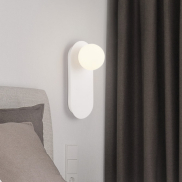 Nova Luce Blob - wandlamp - 12 x 30 x 13 cm - zandwit en opaalglas