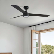 Faro Cruiser L - plafondventilator met licht - Ø 132 cm - mat zwart
