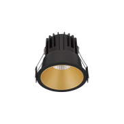 Nova Luce Luela - inbouwspot - Ø 85 mm - inbouwmaat 75 mm - 13W LED incl. - zwart en goud - 2700K
