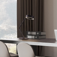 Nova Luce Afi - tafellamp - Ø 25 x 57 cm - 23W dimbare LED incl. - zwart