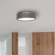 Nova Luce Perleto - plafondverlichting - Ø 35 x 13 cm - grijs
