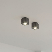 Nordlux Ethan - opbouwspot - 10,5 x 10,5 x 12 cm - zwart