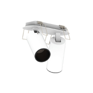 VK Lighting Coko - opbouwspot met inbouwrozet - 12,5 x 4,5 x 7,3 cm - 100 x 35 mm inbouwmaat - 2 x 6W LED incl. - wit