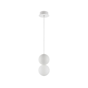 Nova Luce Zero - hanglamp - Ø 10 x 120 cm - wit