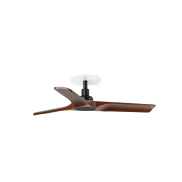 Faro Heywood S - plafondventilator met inbouwrozet - Ø 90 cm - mat zwart en donker walnoot