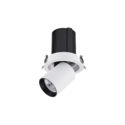 Nova Luce Naruto - inbouwspot - Ø 95 mm inbouwmaat - 15W LED incl. - wit met zwart - warm witte lichtkleur