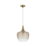 Nova Luce Loni - hanglamp - Ø 24 x 120 cm - champagne