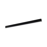 Nova Luce Gent - lineair verlichtingsprofiel - 120 x 3,8 x 7 cm - 40W LED incl. - zwart - warmwitte lichtkleur