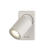 Projectlight Phoebe - opbouw wand spot met schakelaar - 12 x 7 x 11 cm - wit