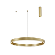 Nova Luce Motif - hanglamp - Ø 80 x 120 cm - 48W dimbare LED incl. - messing goud