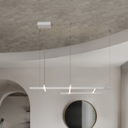 Nova Luce Pace - hanglamp - 102 x 204 x 80 cm - 83W dimbare LED incl. - zandwit