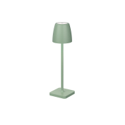 Nova Luce Colt - tafellamp met usb-poort - Ø 8 x 30 cm - 2W dimbare LED incl. - IP54 - olijfgroen