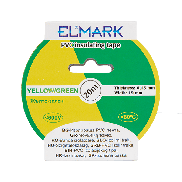 Elmark isolerende PVC tape 19mm - 20 meter lengte - geel/groen