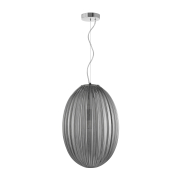 Nova Luce Hector - hanglamp - Ø 30 x 120 cm - rokerig grijs en chroom