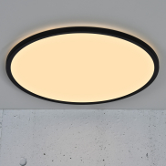 Nordlux Oja - plafondverlichting - Ø 60 x 3,2 cm - 3 stappen Moodmaker functie - 38W LED incl. (2700K) - zwart