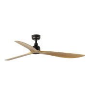 Faro Outwood L - plafondventilator - Ø 150 cm - IP44 - donkerbruin en eiken