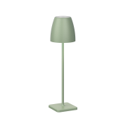 Nova Luce Colt - tafellamp met usb-poort - Ø 11 x 38 cm - 2W dimbare LED incl. - IP54 - olijfgroen