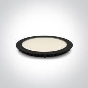 ONE Light Round Recessed Panels - inbouwspot - Ø 22,3 x 2,2 cm - 18W LED incl. - IP40 - zwart - CCT